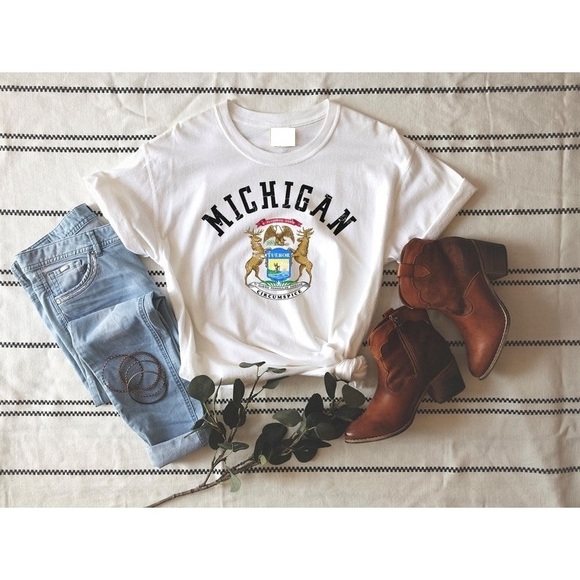 Other - Michigan T-shirt, Michigan Shirt, Retro Michigan, Michigan Silhouette State